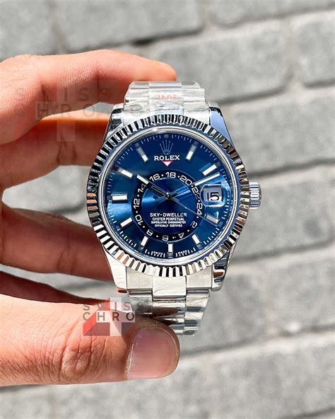 rolex skydweller blue dial price|rolex sky resident bracelet.